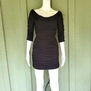 ALICE by Temperley Black Ruched Mini Dress 2